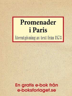 cover image of Promenader i Paris
